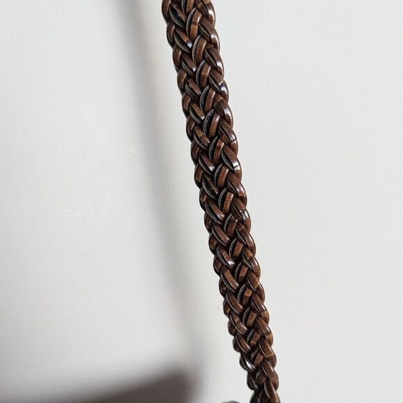 Vintage 80s patchwork cross body bag brown snakeskin croco - Picture 4 of 10